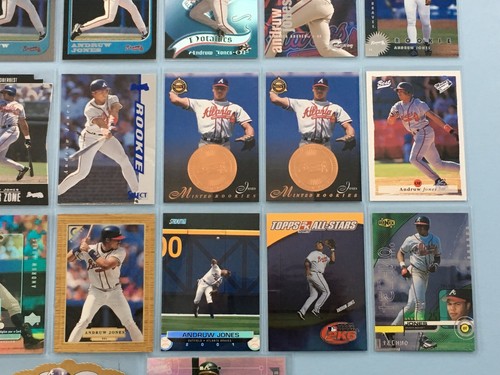 1996+ ANDRUW JONES Rookie-SP-Insert-Base Lot x 40 | Diamond Kings /10K Bowman UD - Picture 6 of 10