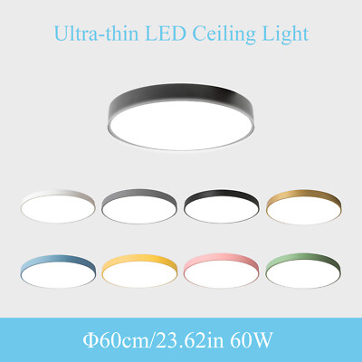 LED Ceiling Light 60W Modern Round Macaron Ceiling Lamp Fixture Surface Mount