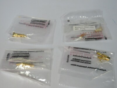 (4) Amphenol 903-284P-52S SMC PLG 174/316 Gold