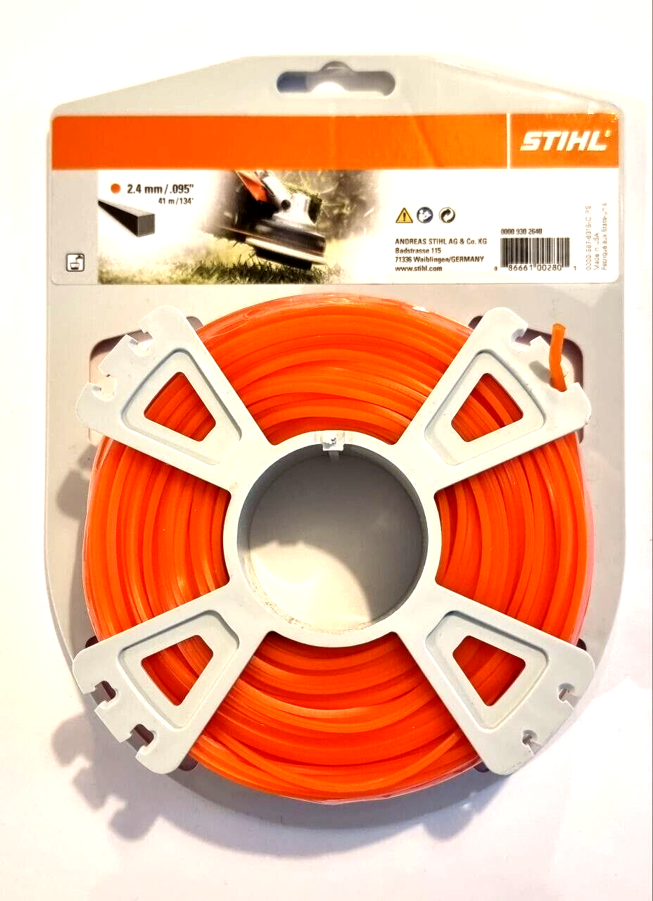 Genuine Stihl Grass Trimmer Line Square  Orange Section 2.4mm х 41m 00009302640
