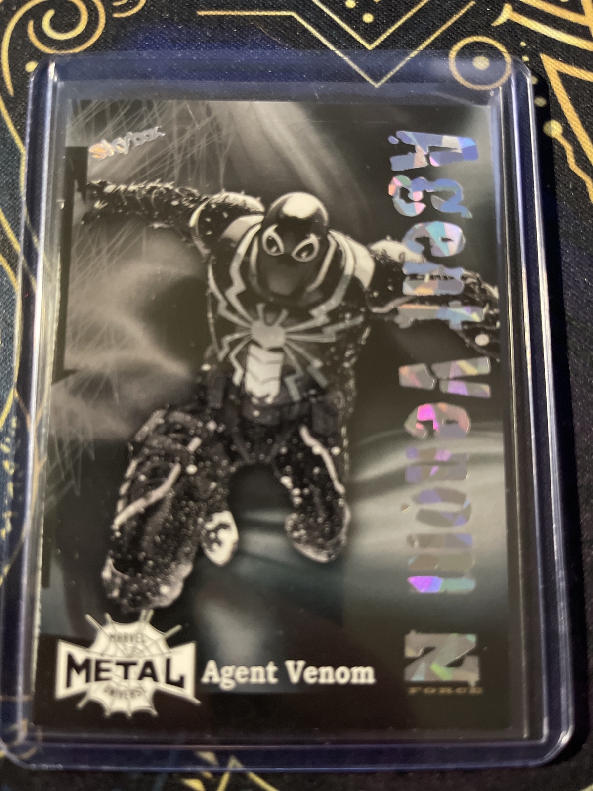 2021 UD Marvel Spider-Man Metal Universe Agent Venom Z-Force Amazing Rave #/62
