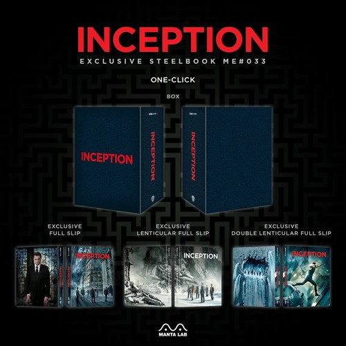 INCEPTION - MANTA LAB 4K UHD BLURAY STEELBOOK ONE-CLICK BOXSET *NEW & SEALED* - Picture 2 of 24