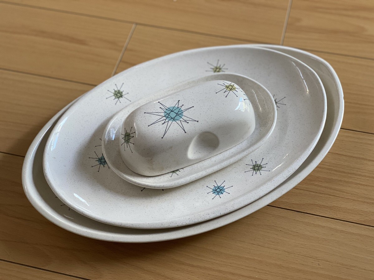 ビンテージ50's●FRANCISCANスターバースト　パンプレート Vintage Franciscan Starburst Dinnerware 1950s Star Design