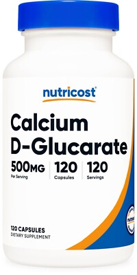 Nutricost Calcium D-Glucarate 500mg, 120 Capsules - Non-GMO and Gluten Free