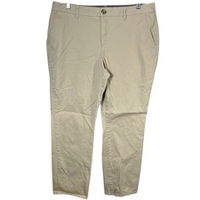 Tommy Hilfiger Womens Khaki Chino Pants Size 12 Straight Leg Casual