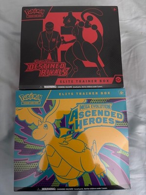 Pokemon Elite Trainer Box ETB Lot Destined Rivals And Ascended Heroes SEALED!  