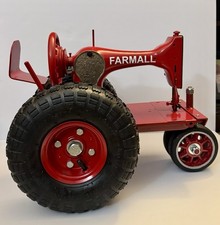 Farmall Tractor Sewing Machine Sculpture, Custom Built With Antique Cast Iron