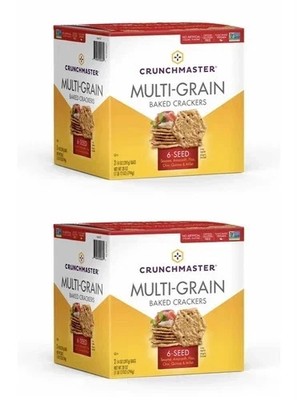2 Packs Crunchmaster Multi-Grain 6 Seed Baked Crackers 28 oz Each Pack