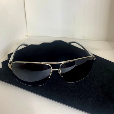 Hugo Boss Ruthenium Frames & Gradient Lenses Rectangular Aviator Sunglasses