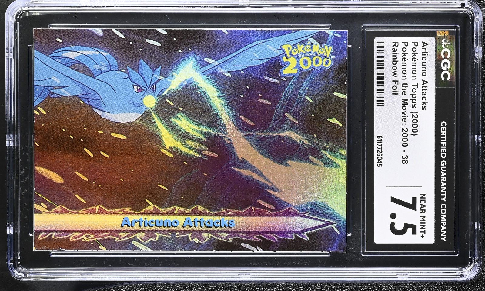 Pokemon Card Articuno Attacks 38 Rainbow Foil The Movie 2000 Topps CGC 7.5