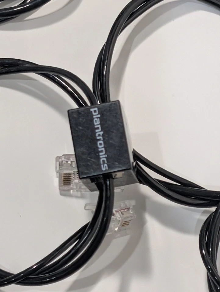 *Lote de 7 conexiones de cable de interfaz telefónica Plantronics para teléfono o base Foto 2 de 4