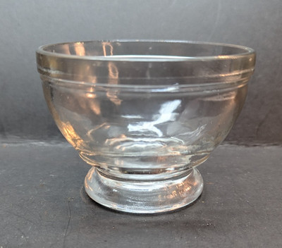 Vintage Clear Glass BOWL Thick 2.5 Inch Kitchen Ware