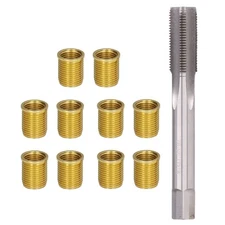 Spark Plug Thread Repair kit, M12x1.25 Inserts and M14x1.25 Tap Stainless Ste...