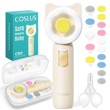 COSLUS Baby Nail File, Baby Nail Trimmer Electric, Baby Nail Clipper - Gentle, Q