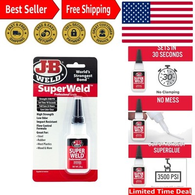 20g H SuperWeld Super Glue - Fast Drying, Crystal Clear Adhesive for Repairs