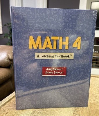 Teaching Textbooks Math 4 Textbook and Answer Key Set Non-Spiral New Sealed