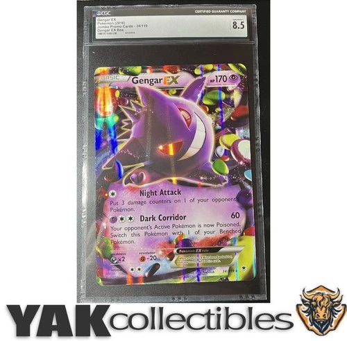 Gengar EX Pokemon Jumbo Promo Cards 34/119  CGC 8.5
