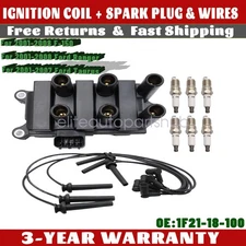 Wires + Spark plug + Ignition Coil For Ford F150 E150 Taurus Mazda Mercury FD498