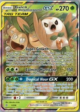 Rowlet & Alolan Exeggutor GX Ultra Rare SM Unified Minds 1/236 NM Holo - Pokemon on eBay