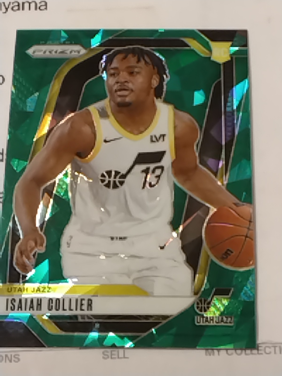 2024-25 Panini Prizm - Isaiah Collier #227 Green Ice Prizm (RC)