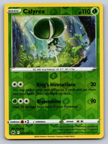 Pokemon Calyrex Holo Rare SWSH: Crown Zenith 017/159 NM