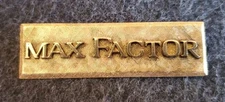Max Factor Lapel Pin Gold Tone Pin Hollywood Glamor