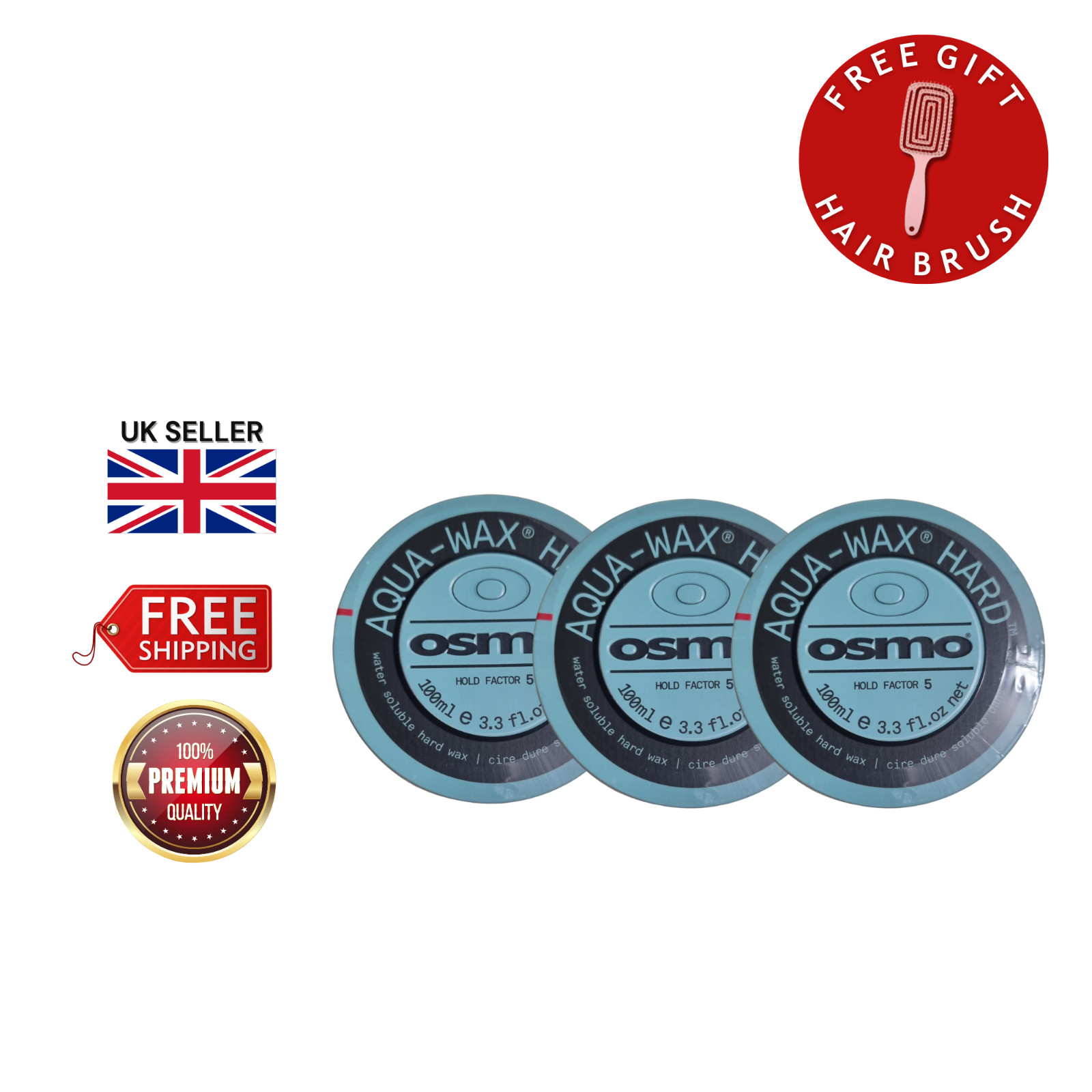 OSMO Aqua Wax Hard 100ml • Ultra-Firm Hold Water-Based Hair Wax