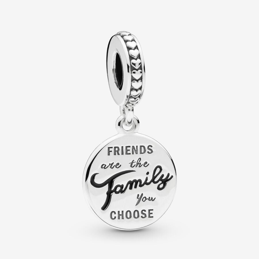 Friends Family Heart Dangle Charm for Jewelry