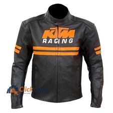 New KTM Racing Motorcycle Leather Jackets for Men Motorbike Biker Rider Jacket