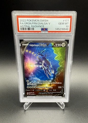 2022 POKEMON SWSH #177 FA/ORGN.FRM.DIALGA V ASTRAL RADIANCE PSA 10