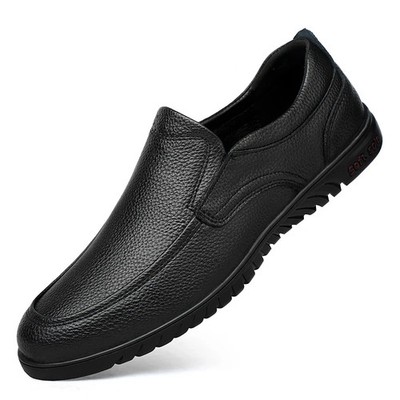 Genuine Leather Casual Shoes Men's Flat Platform Walking Shoes Loafers Sneakers