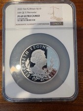 HM Queen Elizabeth II Memorial S£10 5oz SILVER NGC PF 69 Ultra Cameo -Royal Mint