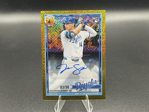 2026 Topps - Chrome Silver Pack Auto Jac Caglianone #91C-6 Gold Refractor /50