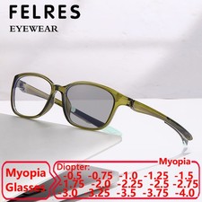 TR90 Oval Photochromic Nearsighted Glasses Men Women Outdoor Sports Sunglasses