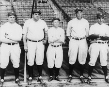 Waite Hoyt Babe Ruth Miller Huggins Bob Meusel Bob Shawkey Photo Yankees 10x8