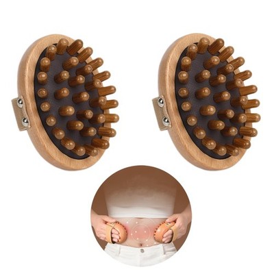 Natural Beech Wooden Massage Comb for Body and Scalp, Meridian Trigger Point ...