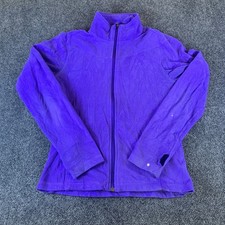 Nike Fleece Jacket Womens M Purple Good Thumbholes Mock Neck Full Zip 6029