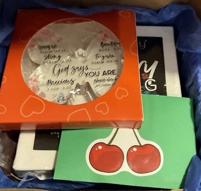 Art 101 Red Roses Embroidery Kit + God Says You Are Plate & Bracelet Gift Box