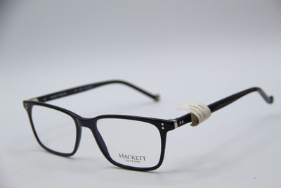 NEW HACKETT BESPOKE HEB 182 01 BLACK SILVER AUTHENTIC FRAMES EYEGLASSES 53-17