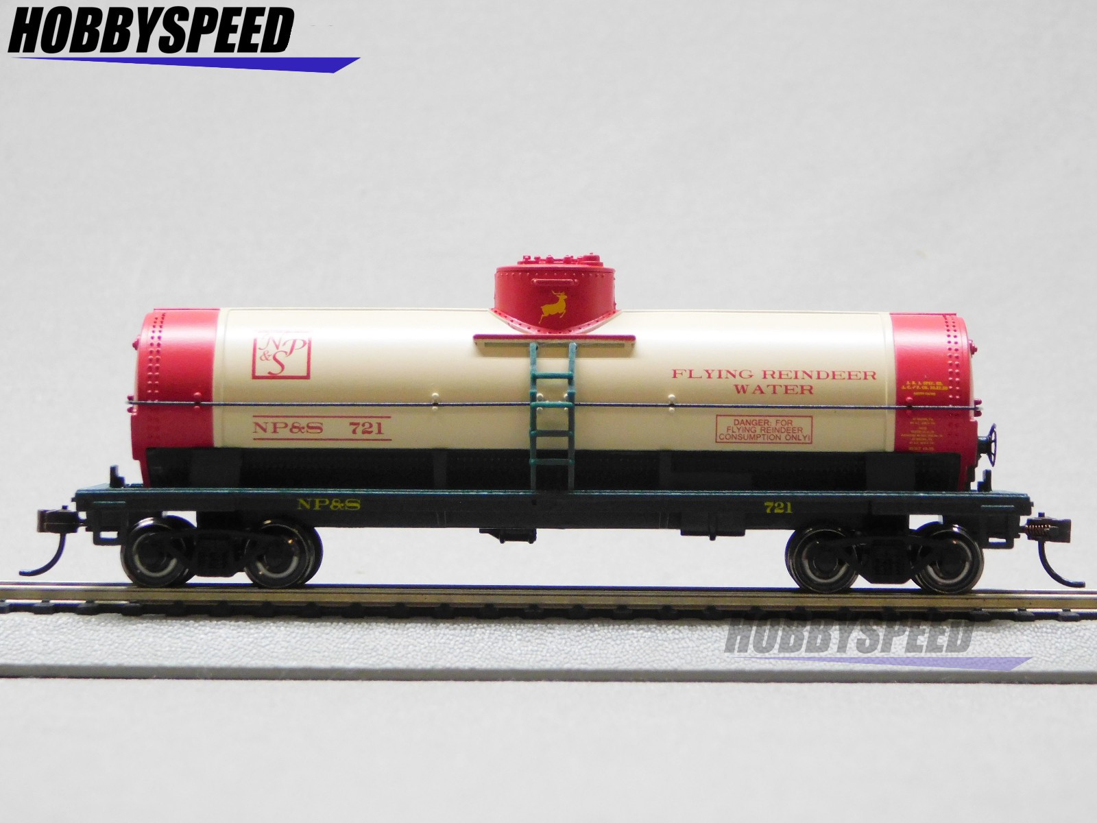 BACHMANN HO SCALE NP&S FLYING REINDEER WATER 40' SINGLE DOME TANK CAR BAC17801