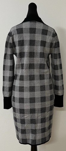 MARCS Kleid,Gr.S,grau/schwarz,kariert,Langarm,Viscose/Polyester,gebraucht - Bild 5 von 8