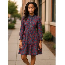 Marc By Marc Jacobs Tiered Mini Dress Womens Size 2 Preppy Multicolor Floral