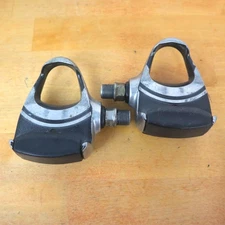 Vintage Look Arc PP176 Clipless Pedals Silver Black Smooth Spinning Road Bike