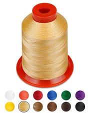 1000 Meters Extra Strong Upholstery Thread,Cream Bonded Nylon Thread for Deni...