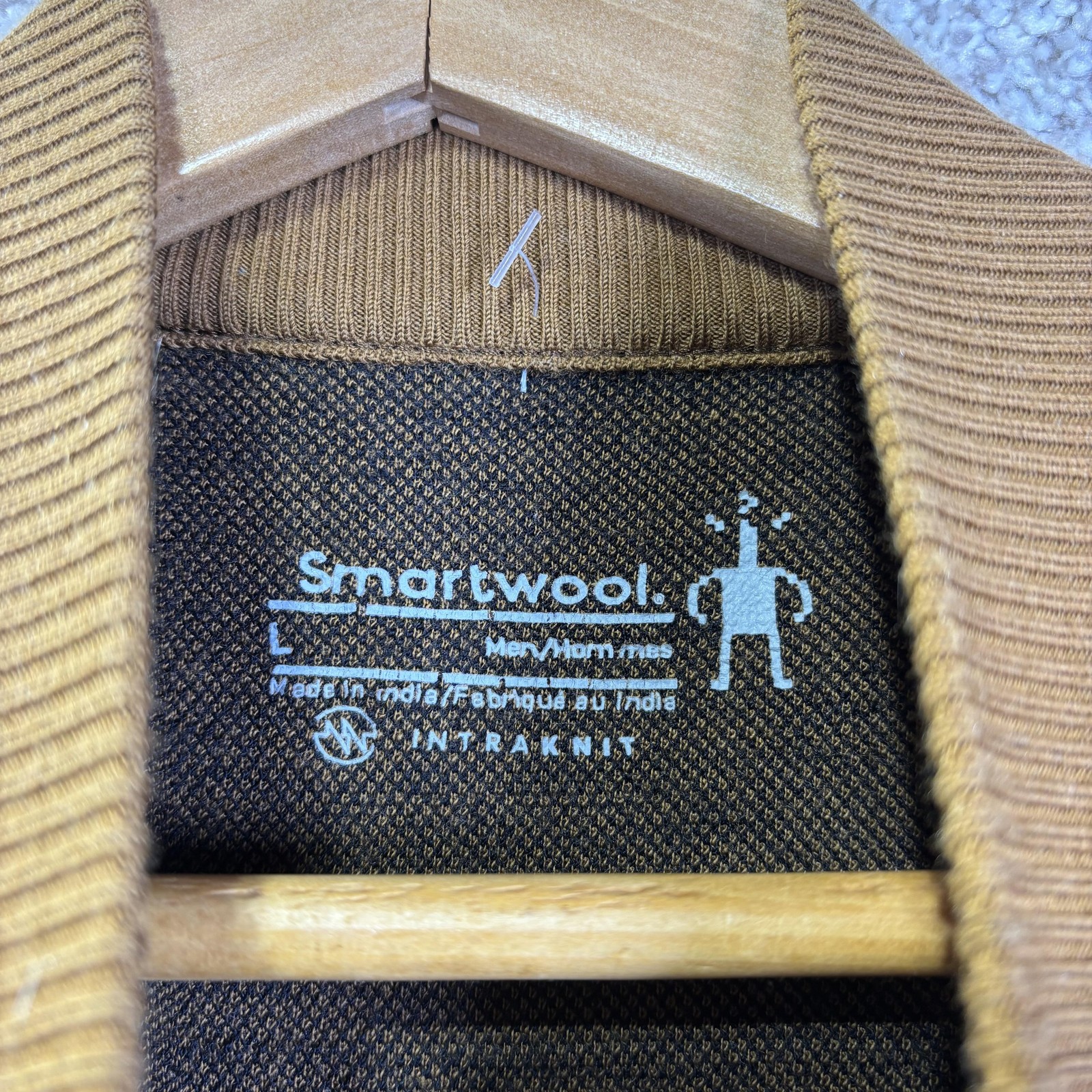 Smartwool Pullover Mens Large Brown Intraknit 1/4… - image 4