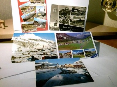 Lech am Arlberg / Österreich. 5 x Alte Ansichtskarte / Postkarte s/w u. farbig, 