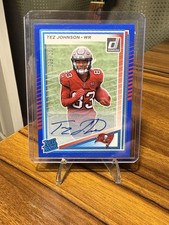 Panini 2025 Donruss Rated Rookie Tez Johnson Buccaneers Auto #313 /150