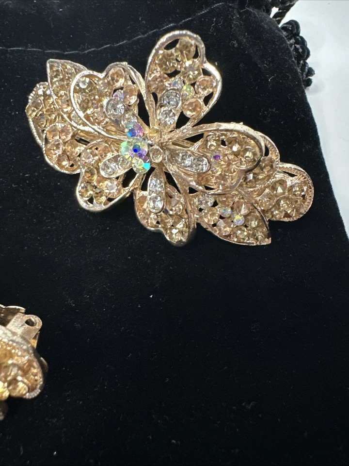 Rose Gold Crystal Barrette Set - Image 3 of 4