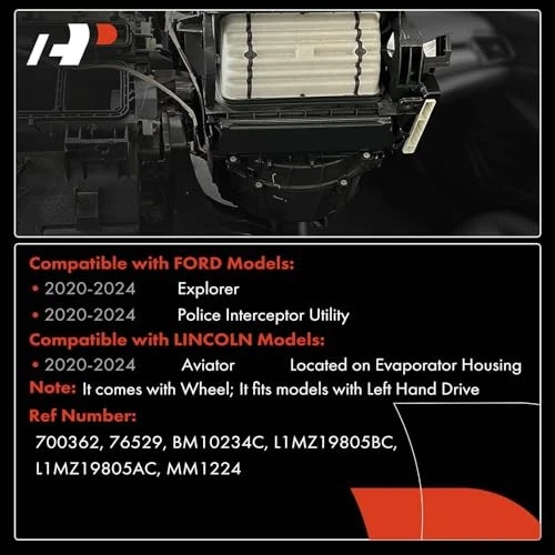 HVAC Blower Heater Motor for Ford Explorer, Police Interceptor, Lincoln Aviator Foto 3 de 4