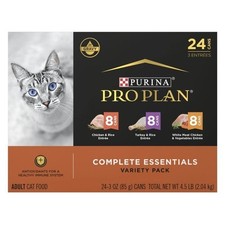 Complete Essentials Gravy Wet Cat Food Variety Pack Chicken and Turkey Cats New